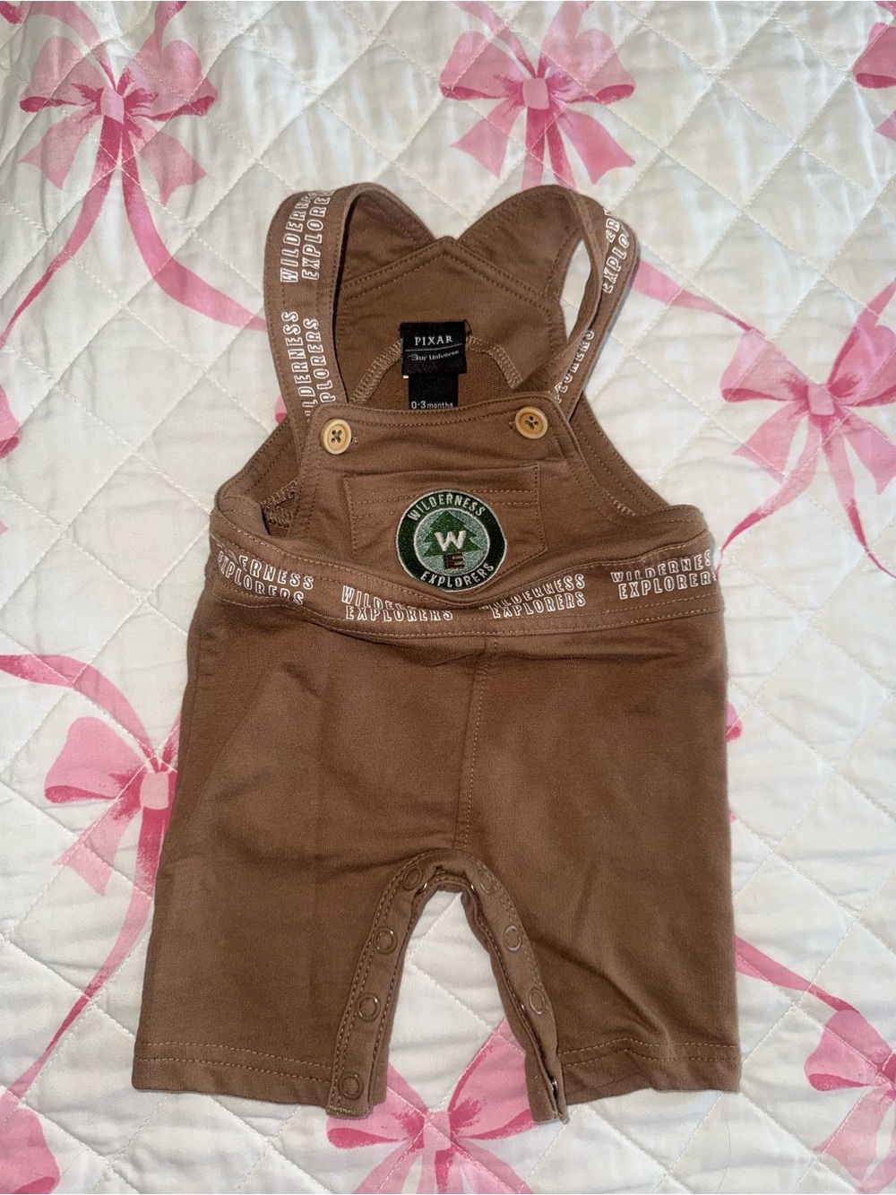 Brown 'Wilderness Explorer' Disney Pixar Up Baby Overalls